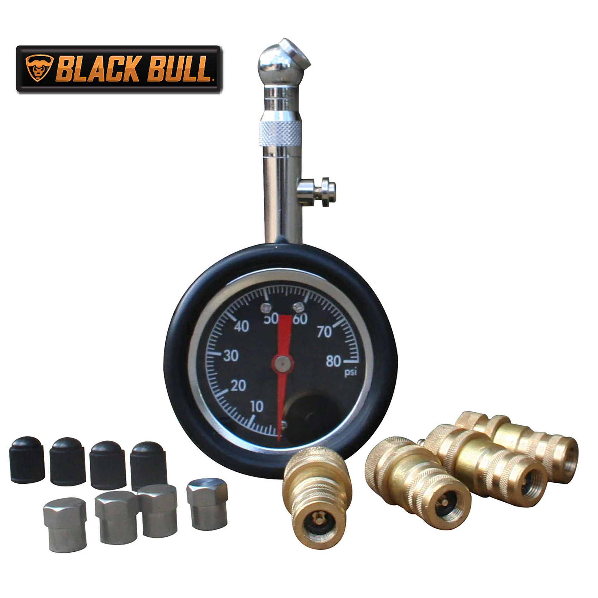 Buffalo Tools, 13 Piece Air Deflators Set, 2in. Tire Pressure Gauge,  Model# TPGDSET